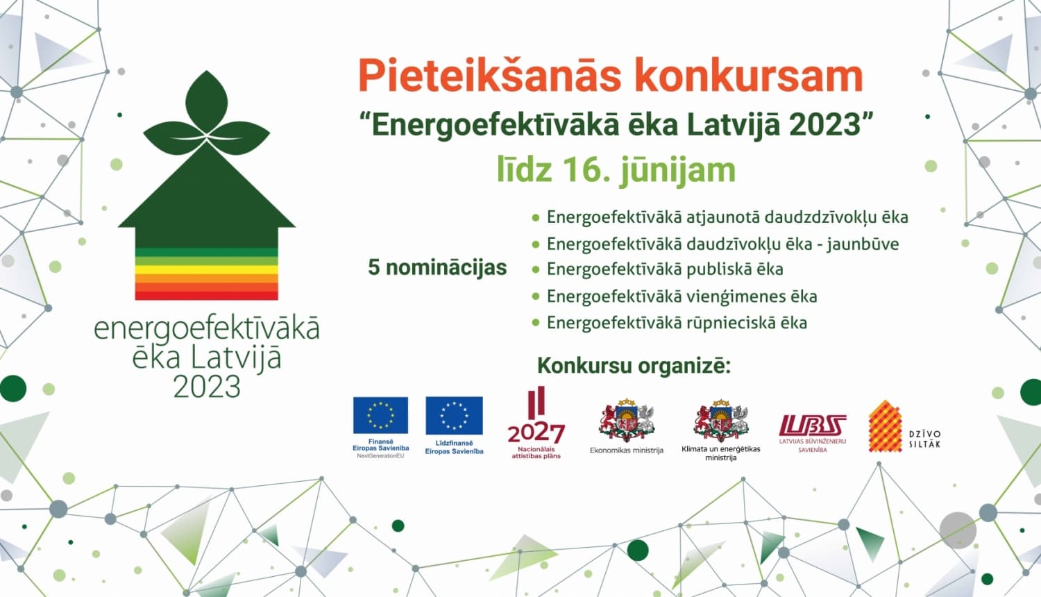 Konkursa “Energoefektīvākā ēka Latvijā 2023” vizualizācija