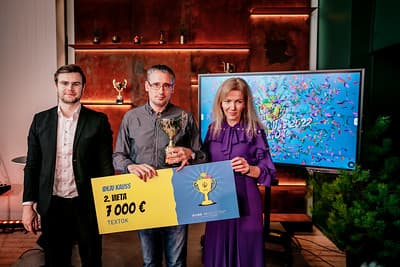 Publicitātes foto: LIAA Textox uzņēmuma pārstāvji konkursā Ideju Kauss