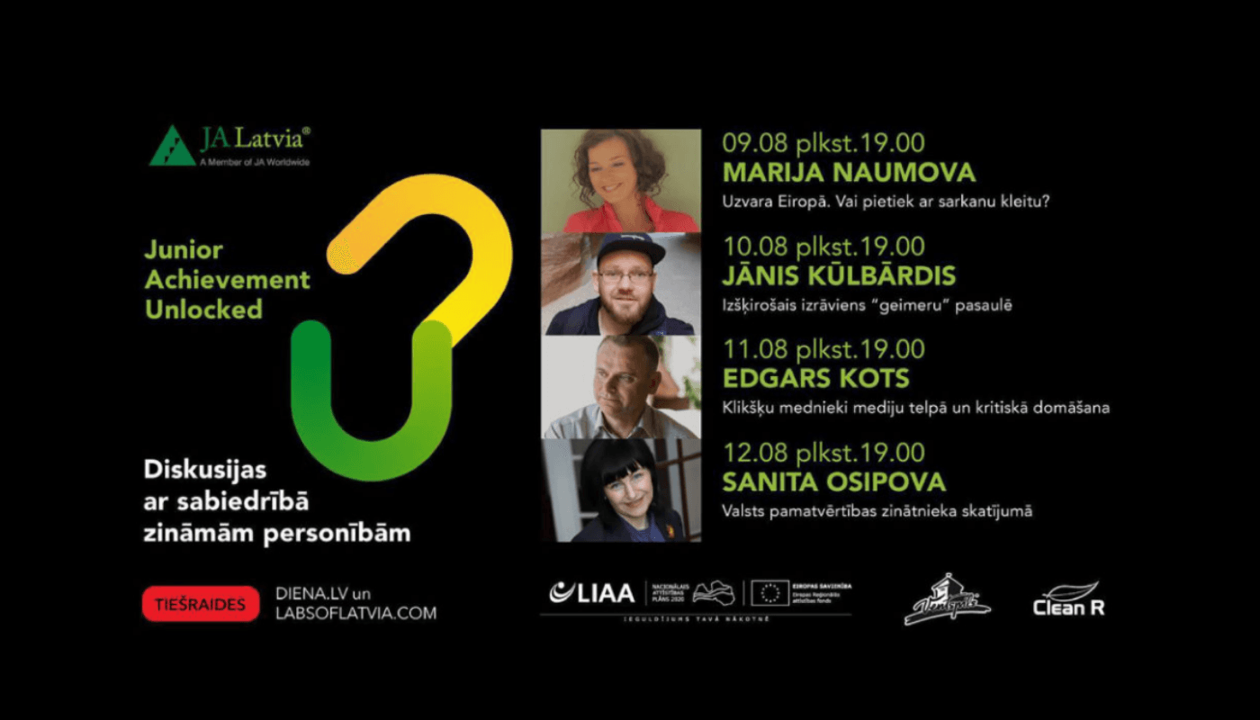 Uzņēmējdarbības un līderības nometne "Junior Achievement Unlocked 2021" pulcēs vidusskolēnus no visas Latvijas