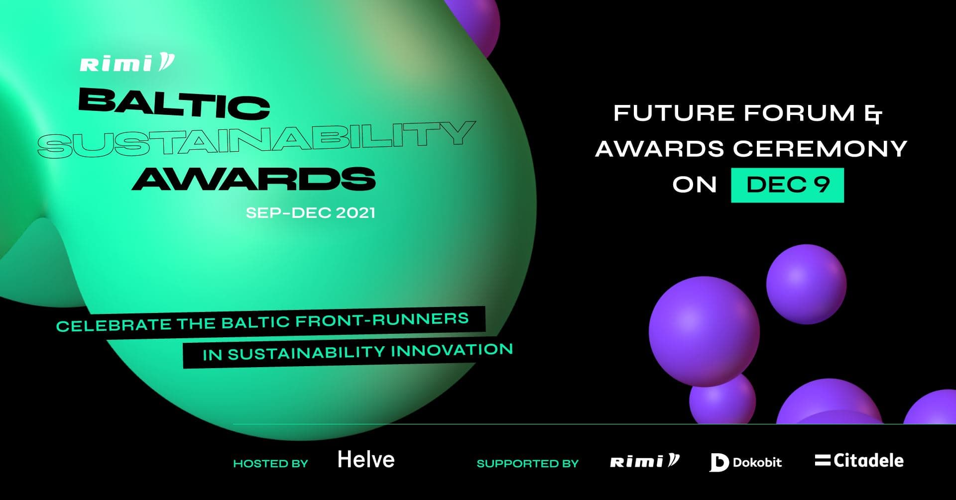 "Rimi Baltic Sustainability Awards" pasākuma vizualizācija