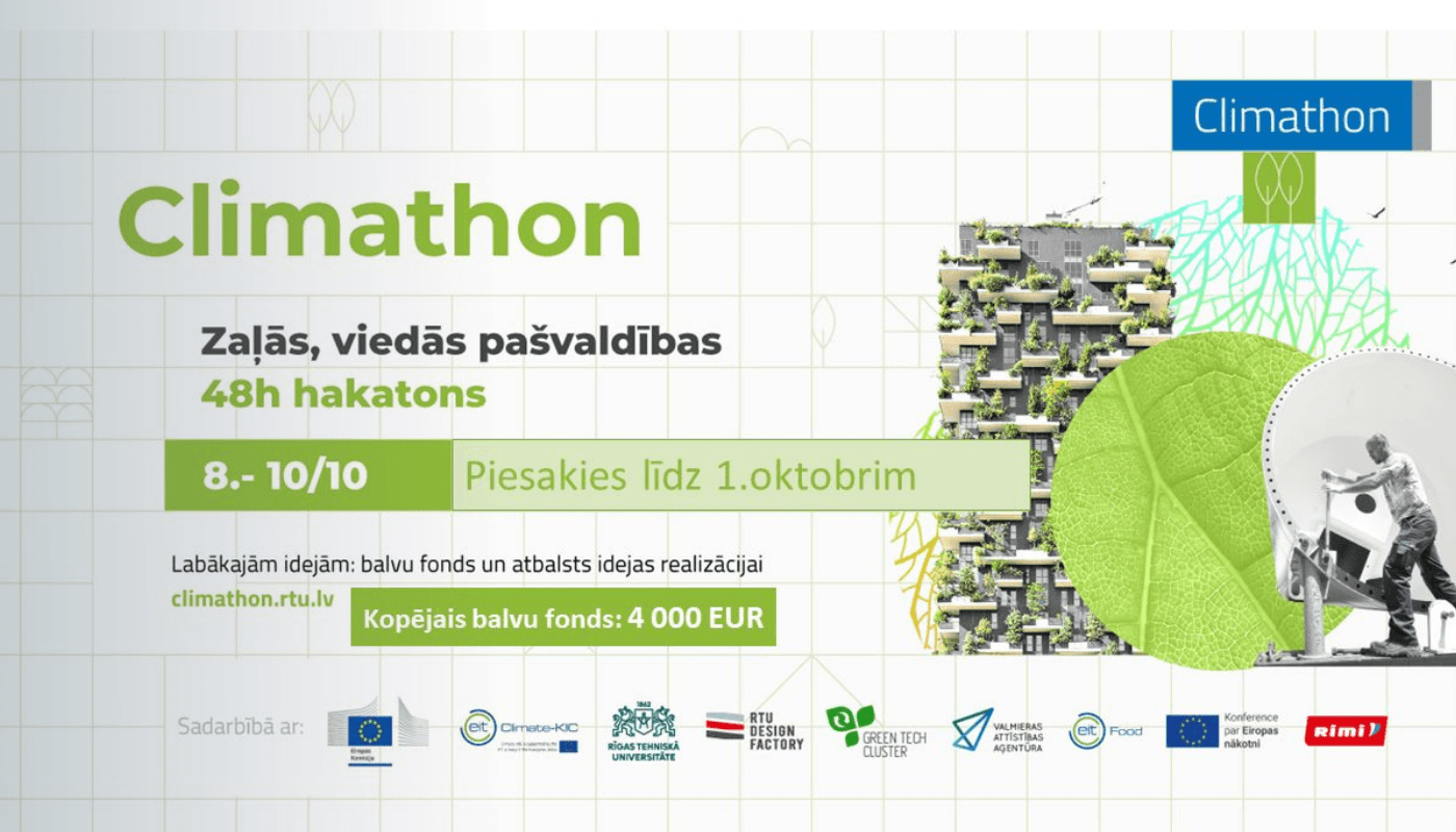 Zaļo un viedo pašvaldību hakatons "Climathon"