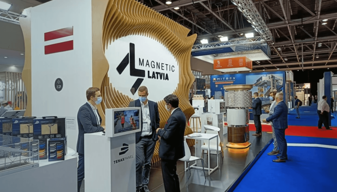 Latvijas būvniecības uzņēmumu stends izstādē Dubaijā