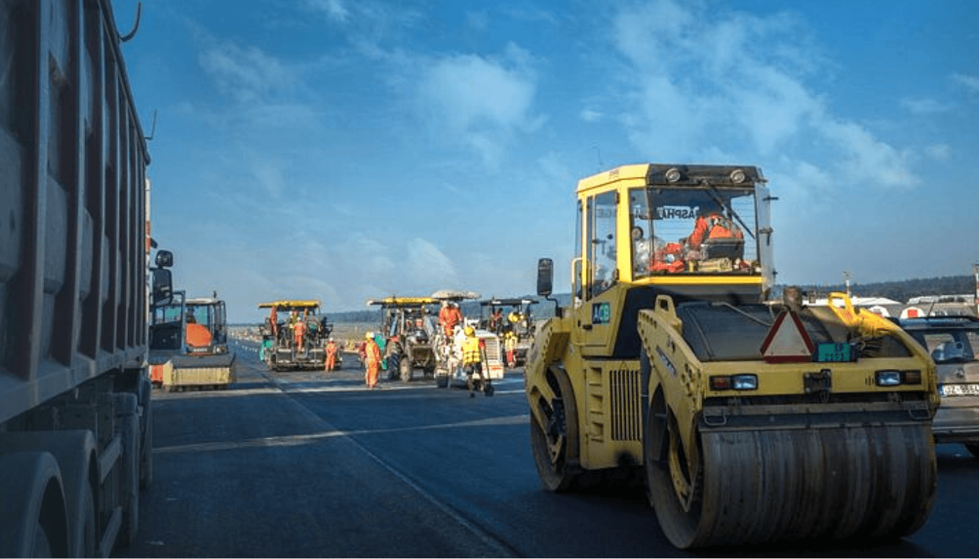 Būvdarbi lidostas teritorijā