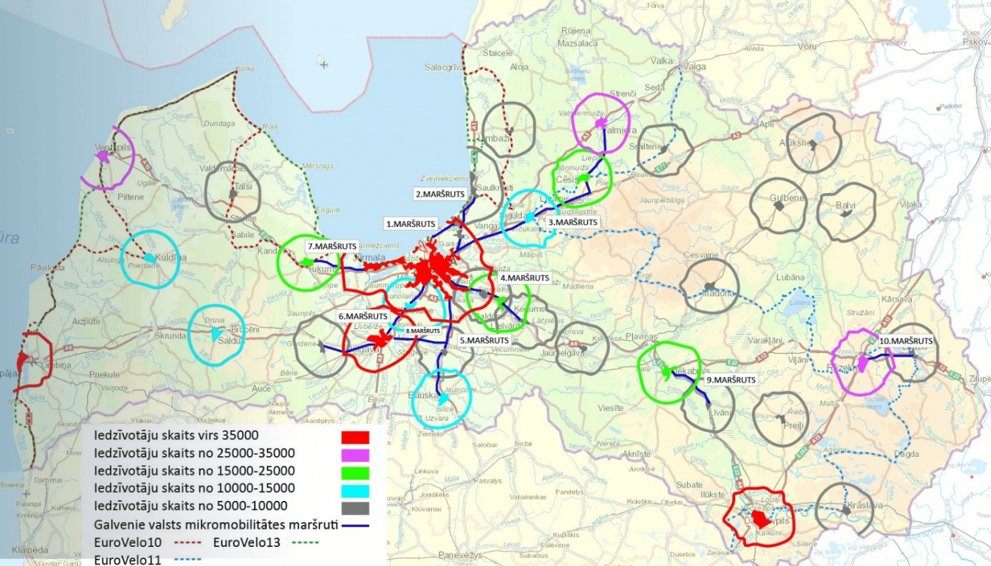 Autoceļu kartes vizualizācija