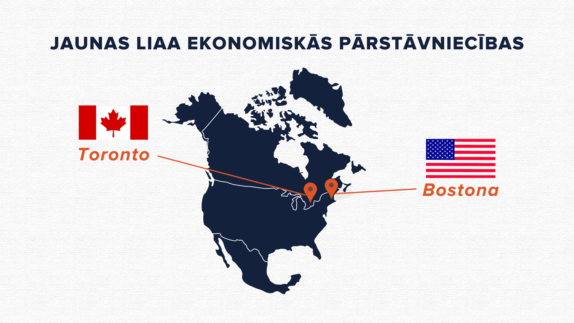 LIAA pārstāvniecības Kanādā un ASV vizualizācija