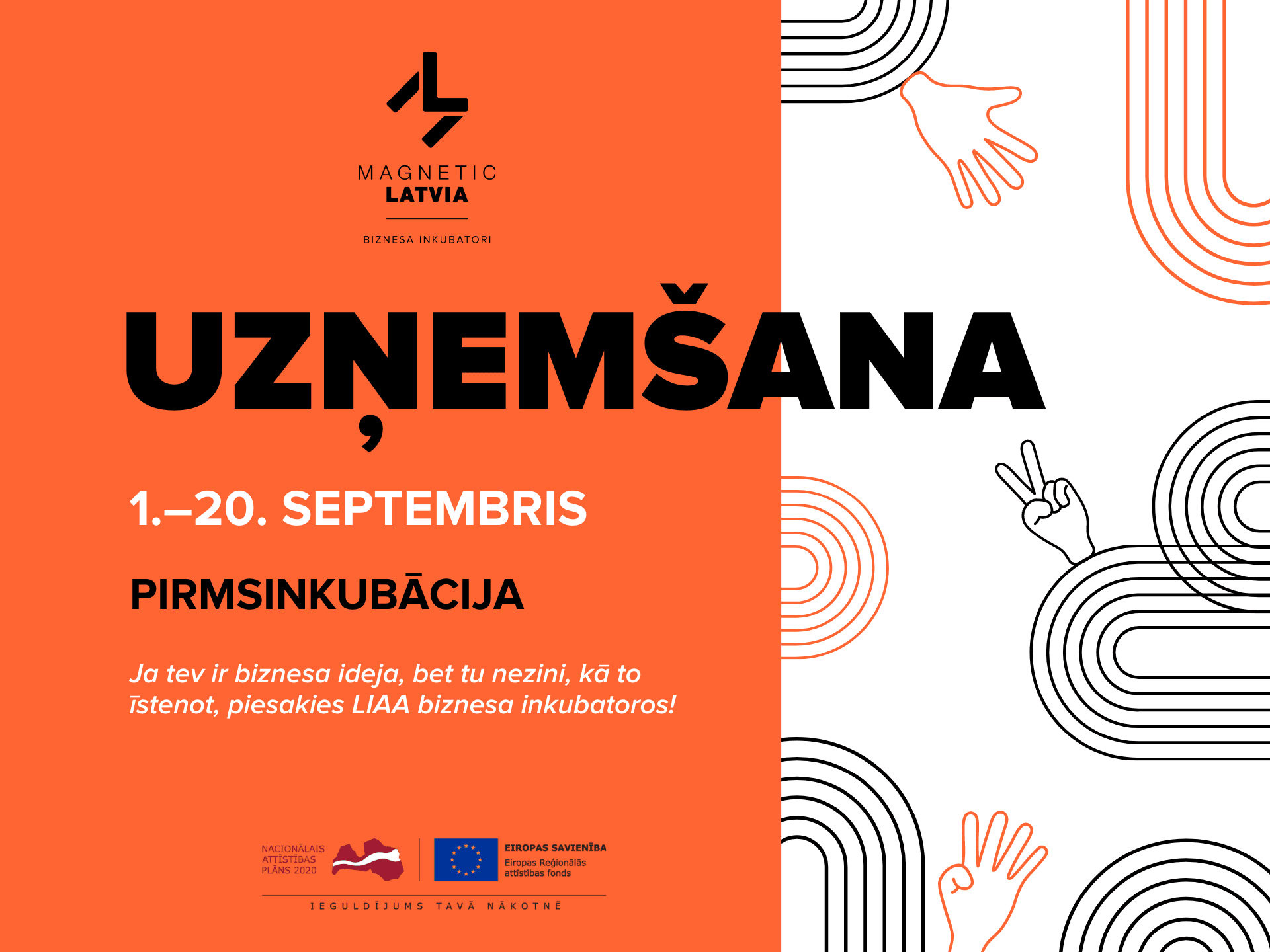 Biznesa inkubatoru uzņemšanas vizualizācija