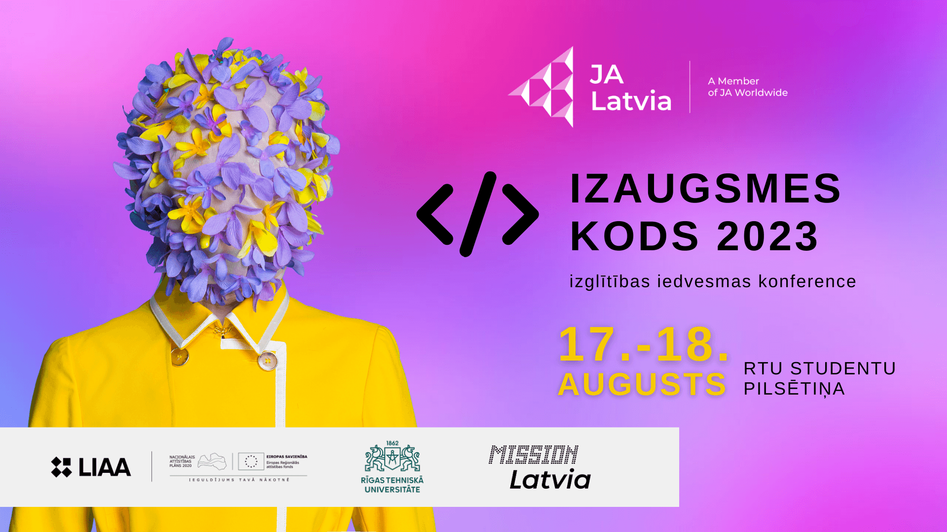 Konferences "Izaugsmes kods" vizualizācija pasākuma vizualizācija