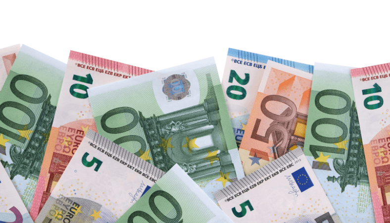 Eiro banknotes Eiro banknošu foto