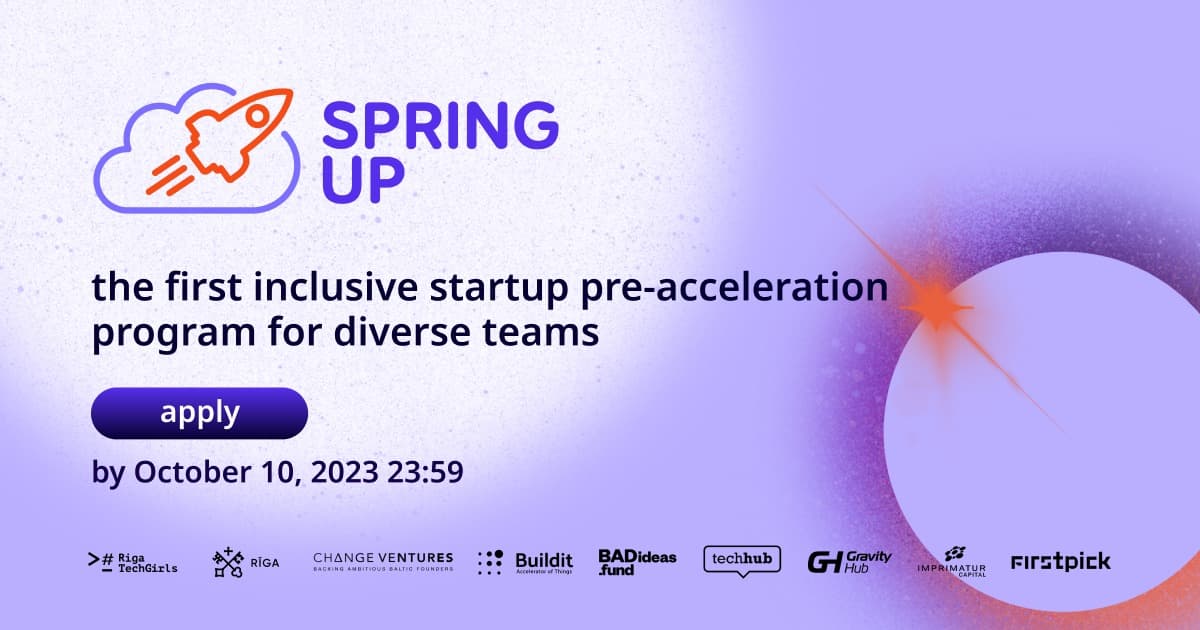 Ilustratīvs attēls: Riga TechGirls pirms-akselerācijas programma Atbalsta programmas vizualizācija