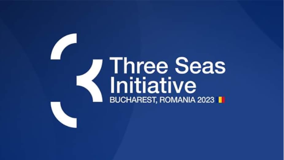 Trīs jūru iniciatīvas logo Trīs jūru iniciatīvas logo vizualizācija