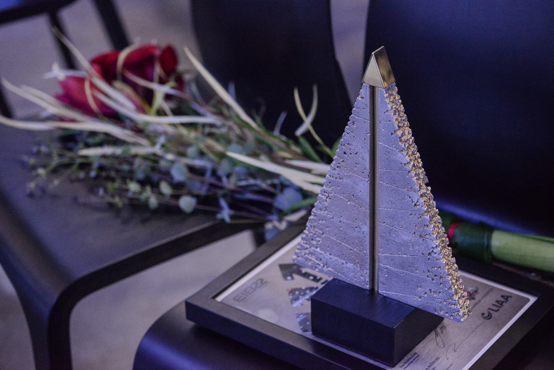 Foto: Eksporta un inovācijas balva EIB trofejas foto