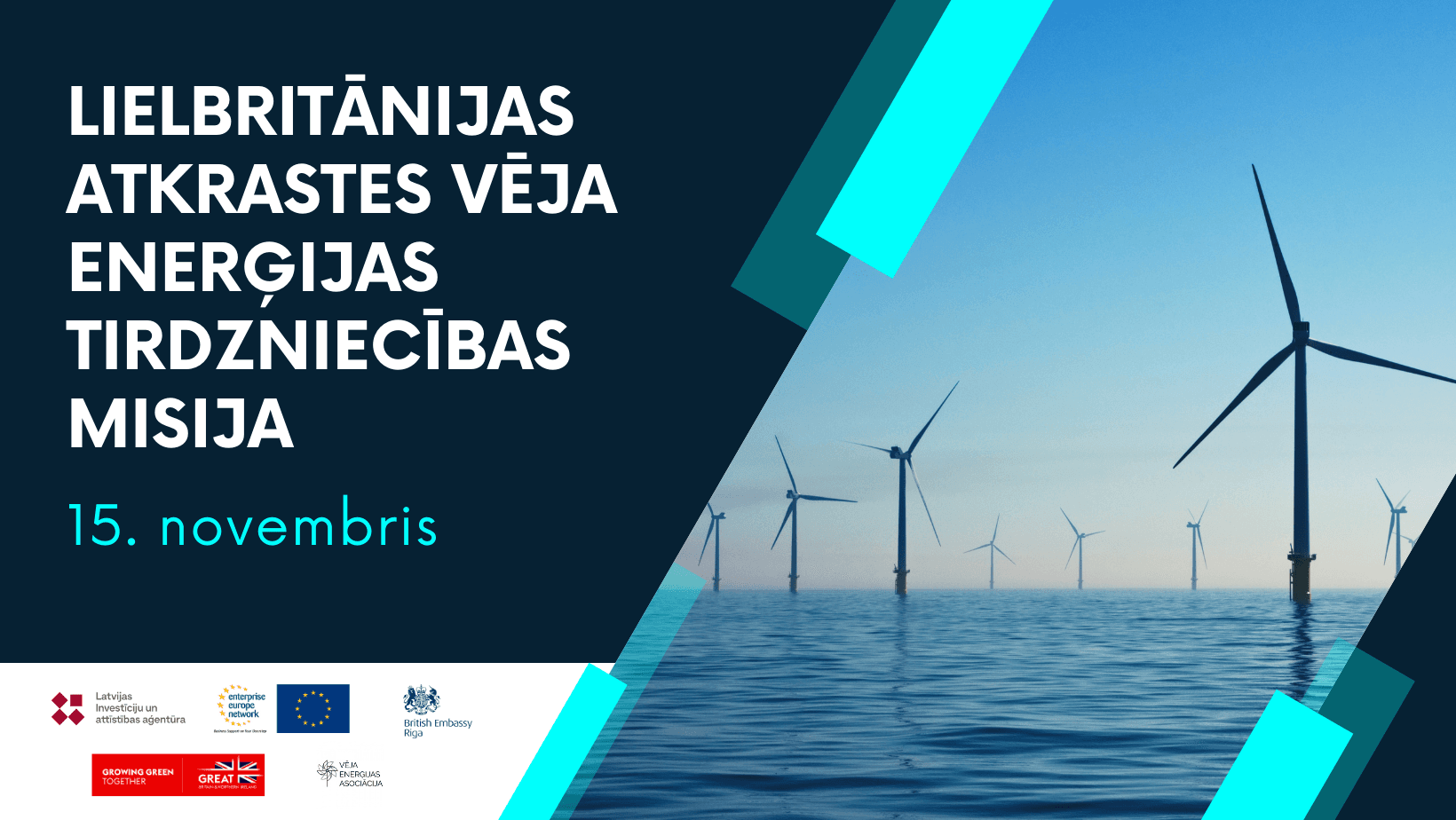 Seminārs un kontaktbirža Lielbritānijas atkrastes vēja enerģijas uzņēmumu tirdzniecības misijas Baltijā ietvaros Pasākuma vizualizācija