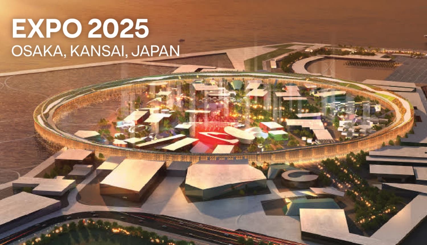 Ilustratīvs attēls: Expo 2025 Osaka Ilustratīvs attēls: EXPO 2025 teritorijas vizualizācija