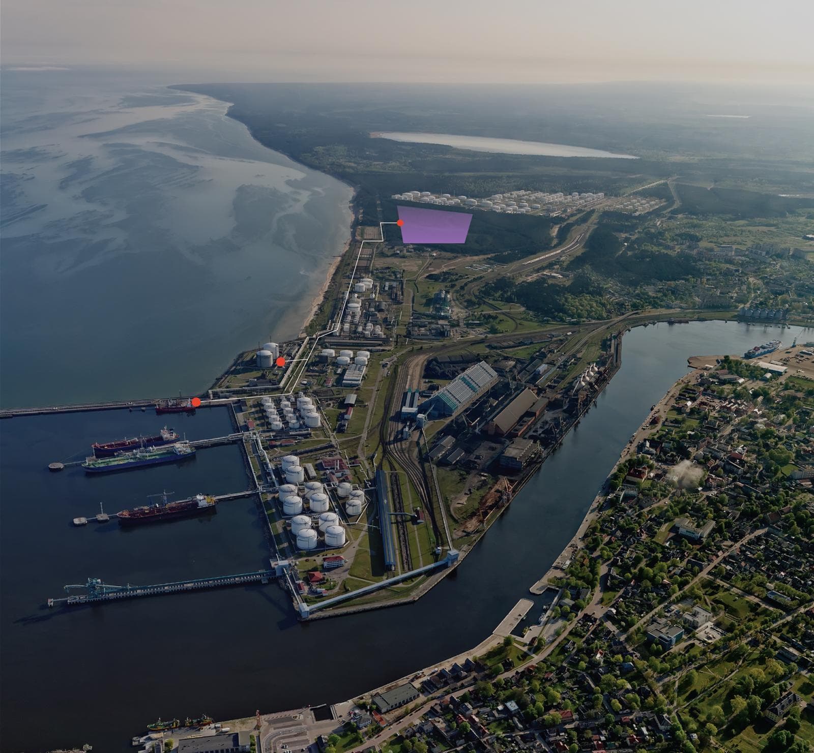 PurpleGreen zaļā amonjaka rūpnīcas lokācija Ventspilī Publicitātes foto