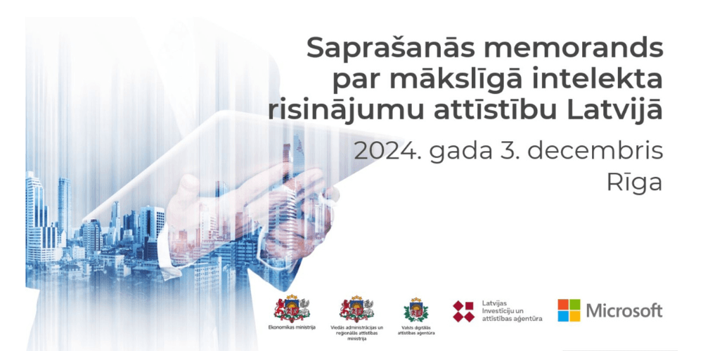 Parakstīs saprašanās memorandu ar Microsoft