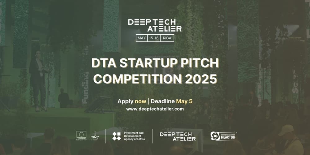 Parādi savu jaunuzņēmumu pasaulei – piedalies Deep Tech Startup Pitch Competition! Parādi savu jaunuzņēmumu pasaulei – piedalies Deep Tech Startup Pitch Competition!