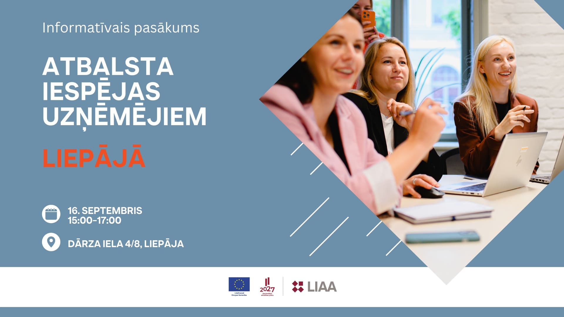 Atbalsta iespējas uzņēmējiem Liepājā