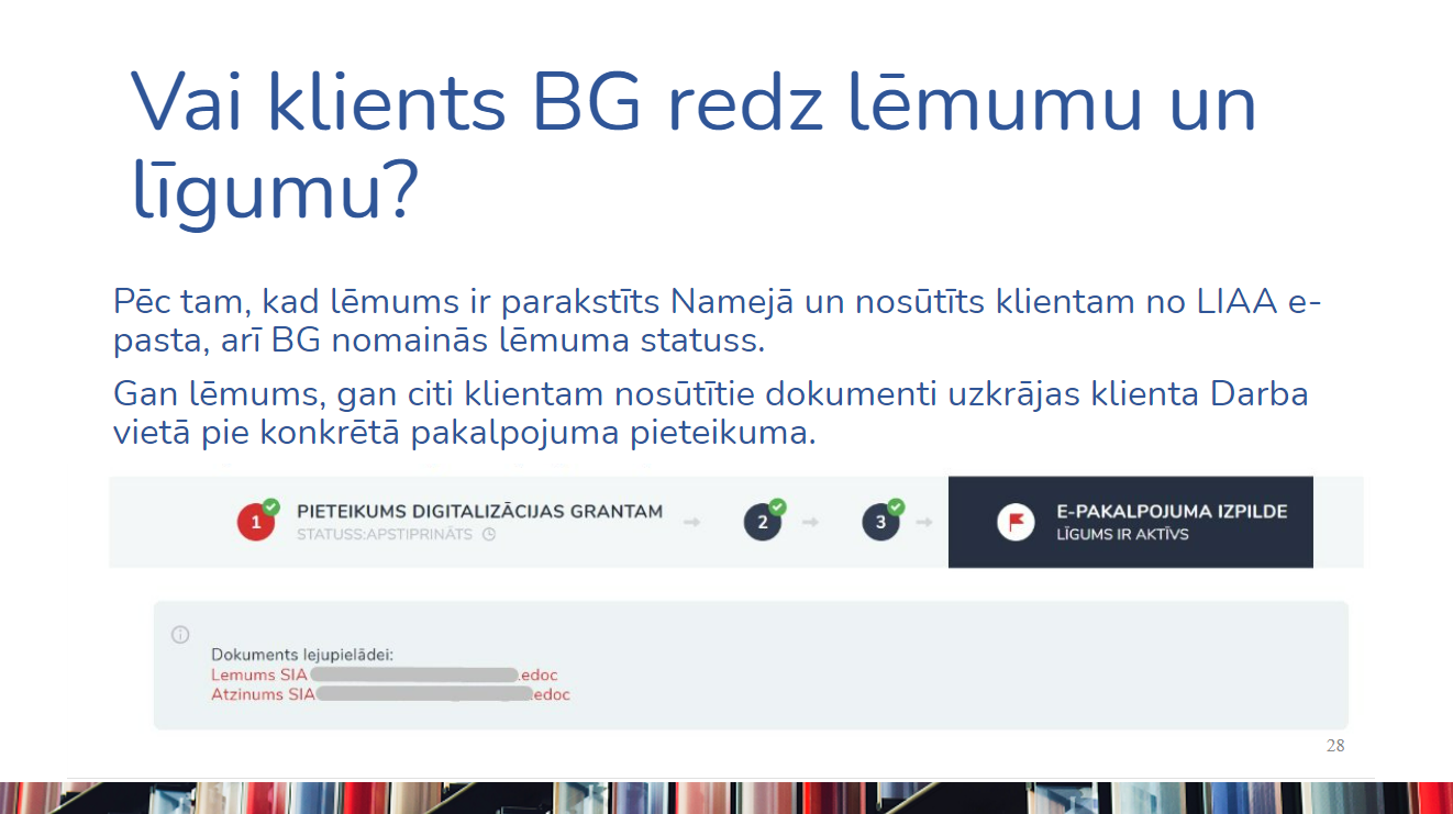 Vai klients BG redz lēmumu un līgumu?