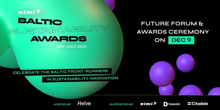 "Rimi Baltic Sustainability Awards" pasākuma vizualizācija
