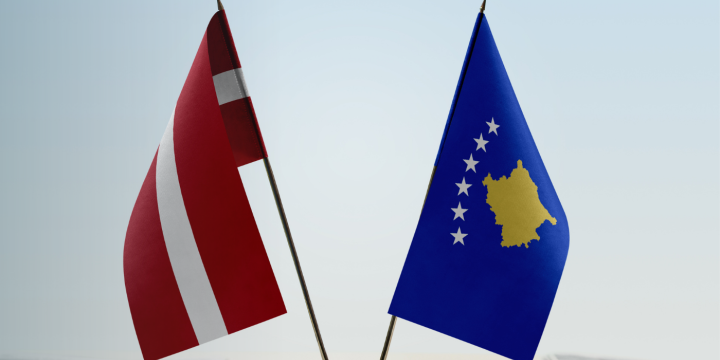 Flag of Latvia and Kosovo